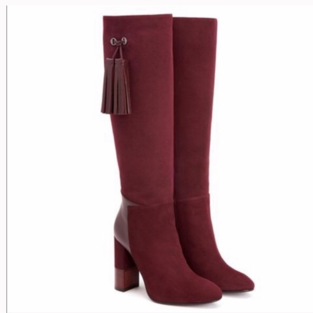 Aquatalia Evelina Suede/Leather Weatherproof Boots